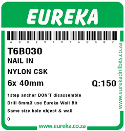T6B030 - Nylon Countersunk -T6B030_Label_T
